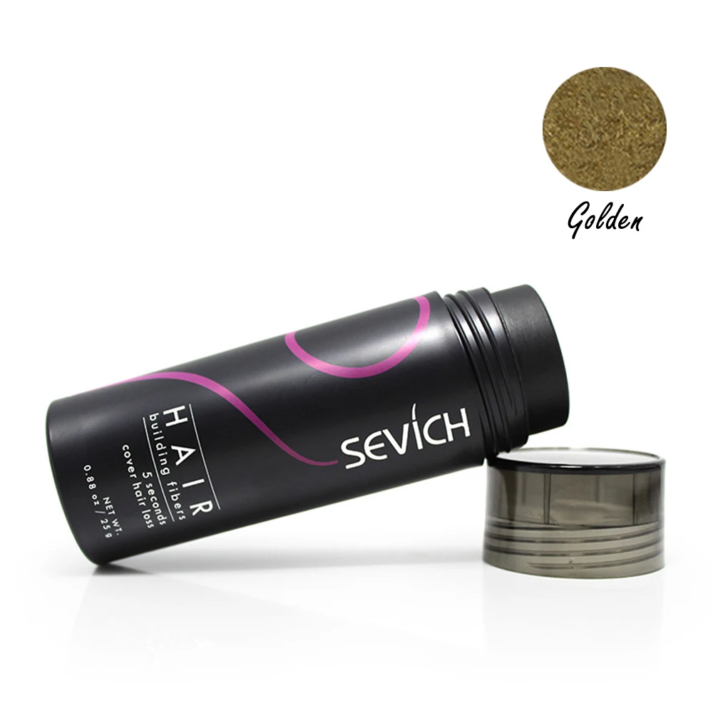Gold Волокна для наращивания волос порошок продукты для выпадения волос Refill утолщение волокна порошки расширение утолщение рост покрытие выпадение волос - Цвет: Gold