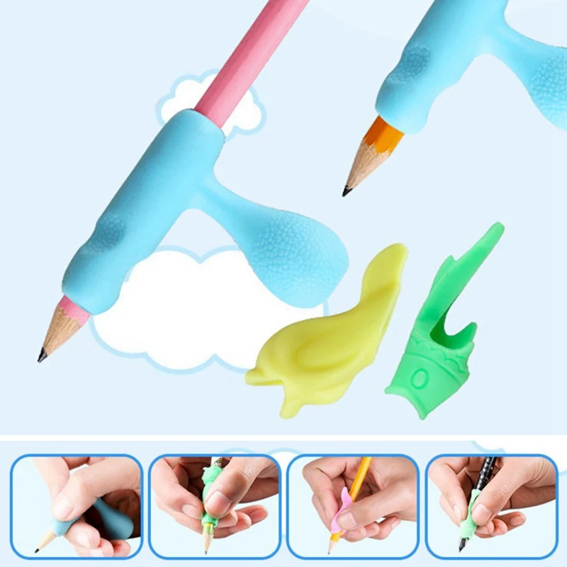 5pcs/set Correction pen posture Student holding pen holder Help Learn Writing Tool Correcting Pen Holder Posture School Supplies