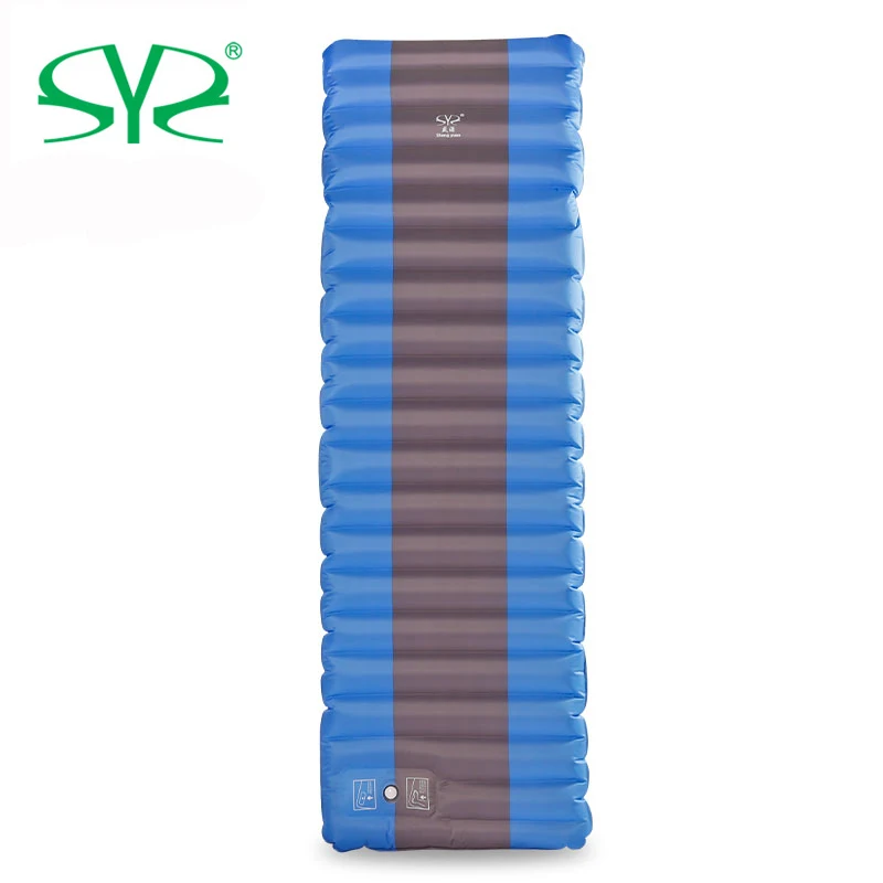 

Outdoor Inflatable Cushion Sleeping Bag Mat Fast Filling Air Moistureproof Camping Mat With Pillow Sleeping Pad Inflator Pump