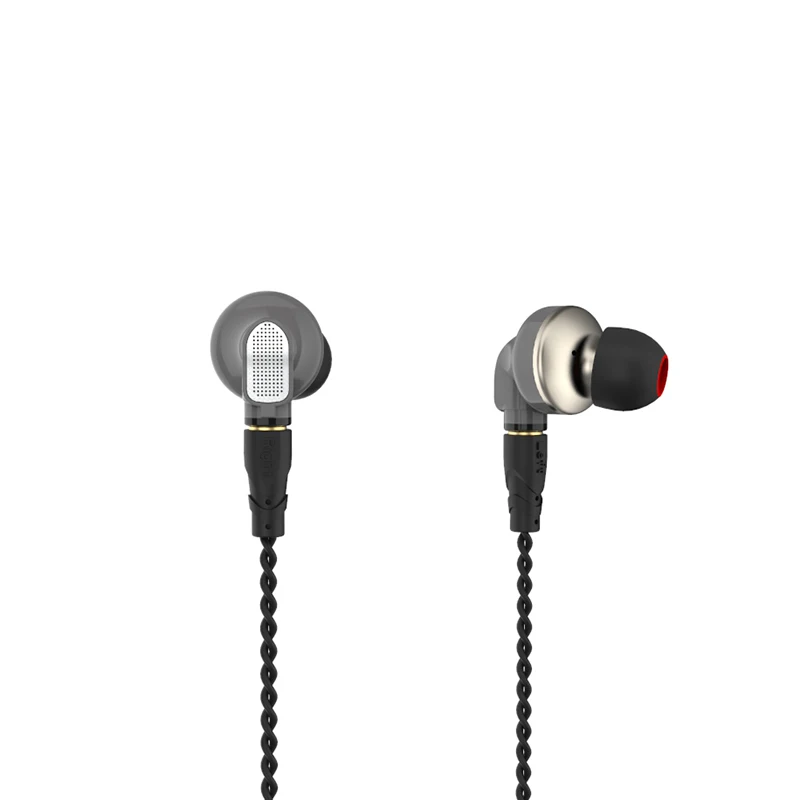 SENFER DT6 PRO 1DD+ 2BA гибридные наушники в ухо HIFI DJ бег спортивные наушники съемный MMCX кабель V90 ZSN DT8 T2 V80 T3 - Цвет: Grey with mic