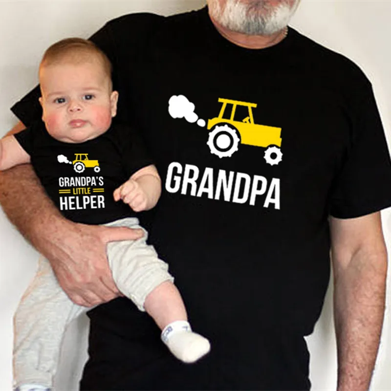 My Hero Friend Grandson and Grandpa Matching Black Family Matching Outfits Black Men Tshirt Baby Bodysuit Clothes 6