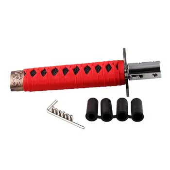 

Car JDM Style Short Samurai Sword Shift Knob Katana Gear Shifter with 4 Adapters and Adjust the wrench