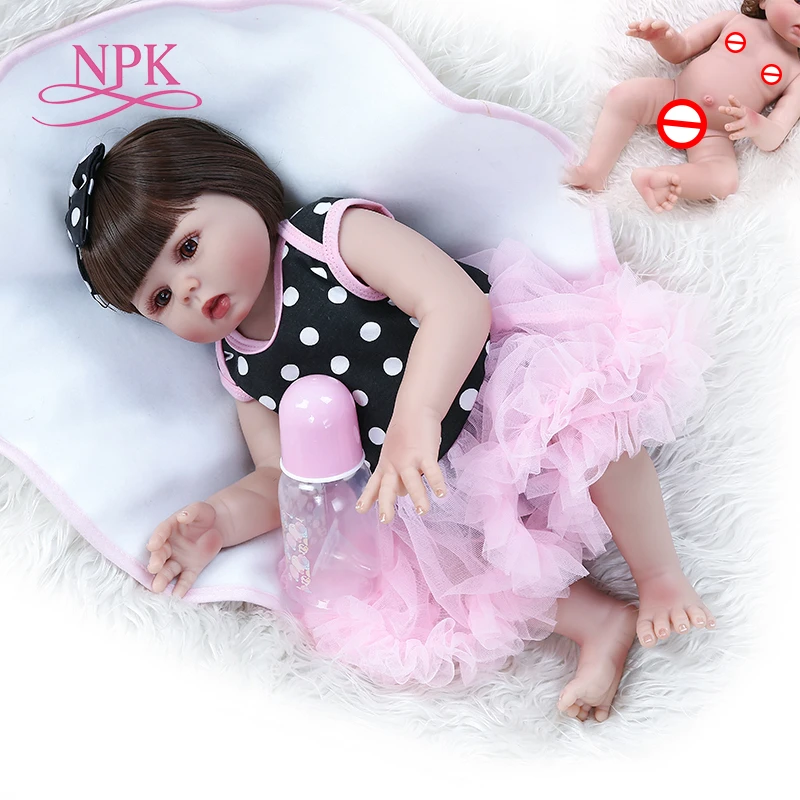 48cm Bebe Poupee Reborn Enfant En Bas Age Bebe Fille Poupee Grands Yeux Doux Visage Tres Doux Flexible Corps Complet Silicone Bain Jouet Cadeau Impermeable Aliexpress