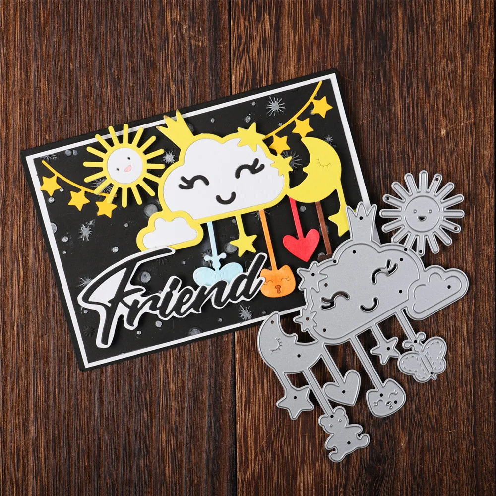 DiyArts Moon Star металлические режущие штампы из мультфильма новые трафареты для