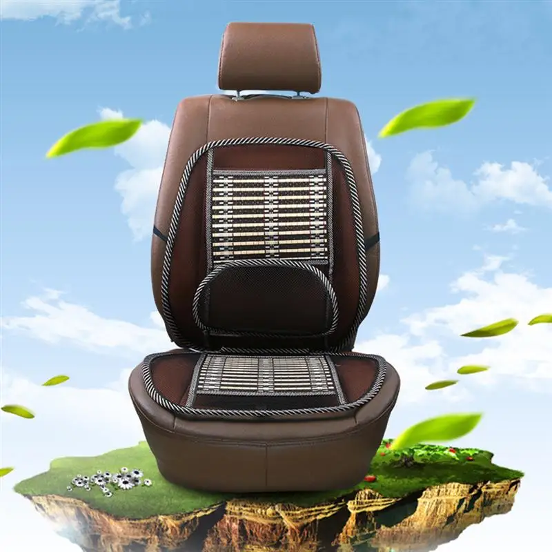 Летняя вентиляционная накидка на сиденье из бамбука, универсальная Удобная автомобильная охлаждающая Подушка, массажная дышащая Защитная накидка на сиденье