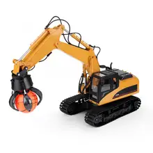 HUINA1571 1/14 2,4G 16CH RC электрический грузовик с дистанционным управлением захватом Инженерная модель автомобиля вращающаяся на 680 градусов Строительная игрушка