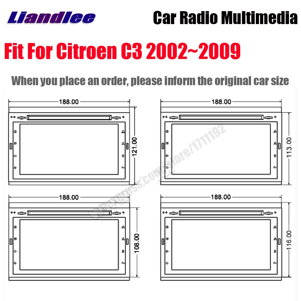 Liandlee Android 9.1 For Citroen C3 2002~2009 Car Screen Carplay Mirror link BT Wifi GPS Navi Navigation Map Camera Media