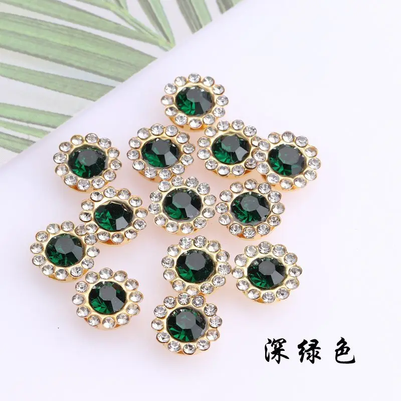 Sun Claw Cup Glass Rhinestones Strass Shiny Crystals Stones Trim Gold Base Sew on Rhinestones For Clothes DIY Sewing Accessories