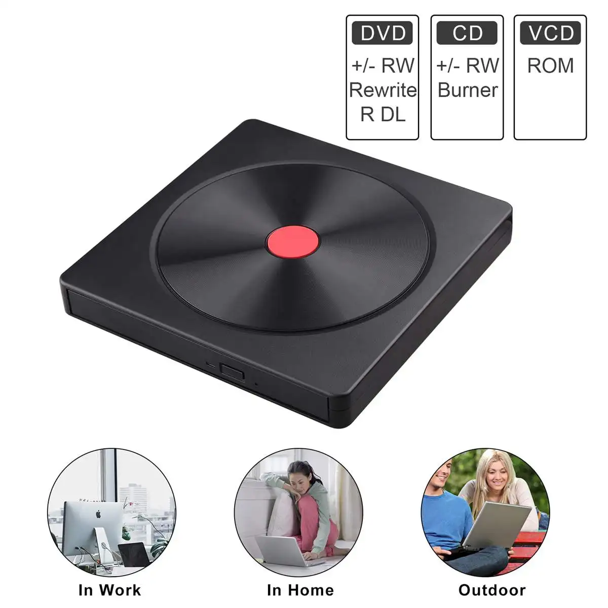Универсальный Тип C USB 3,0 внешний DVD/CD/VCD RW горелки SVCD оптический привод для Mac/PC/ноутбука/OS/Windows
