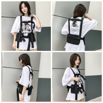 

Fashion Hip Hop Streetwear Men Women Tactical Chest Rig Waist Packs Bag Adjustable Shouldur Bag Multi-pockets Vest Bag