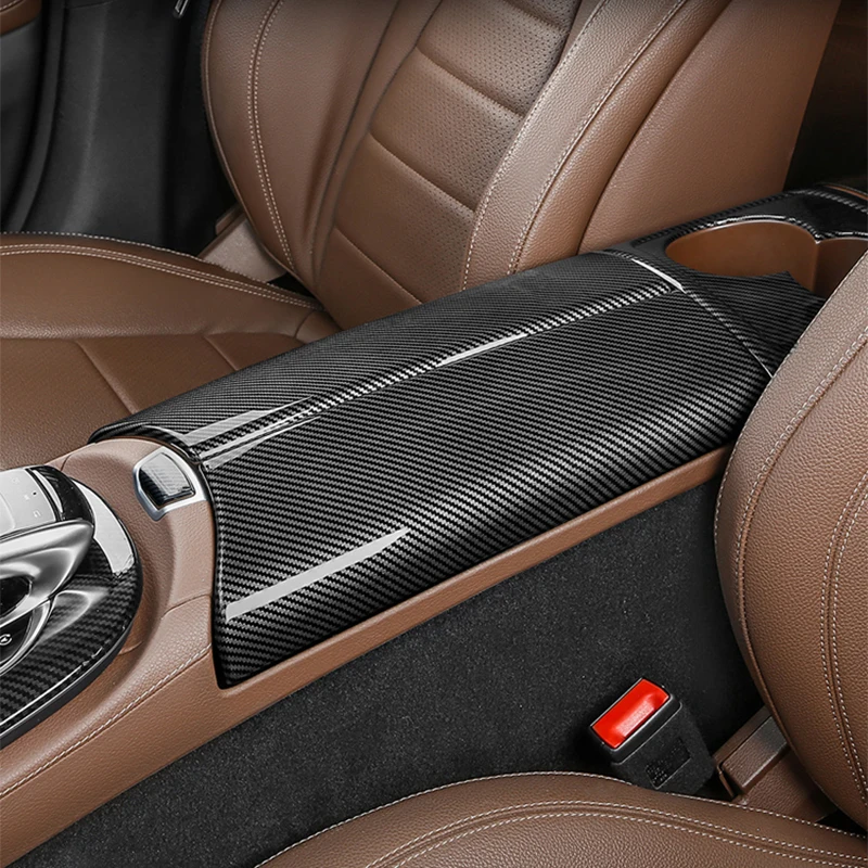 

Car Center Console Sticker Armrest Box Panel Trim Cover for Mercedes Benz E Class W213 2016 2017 2018 2019 2020