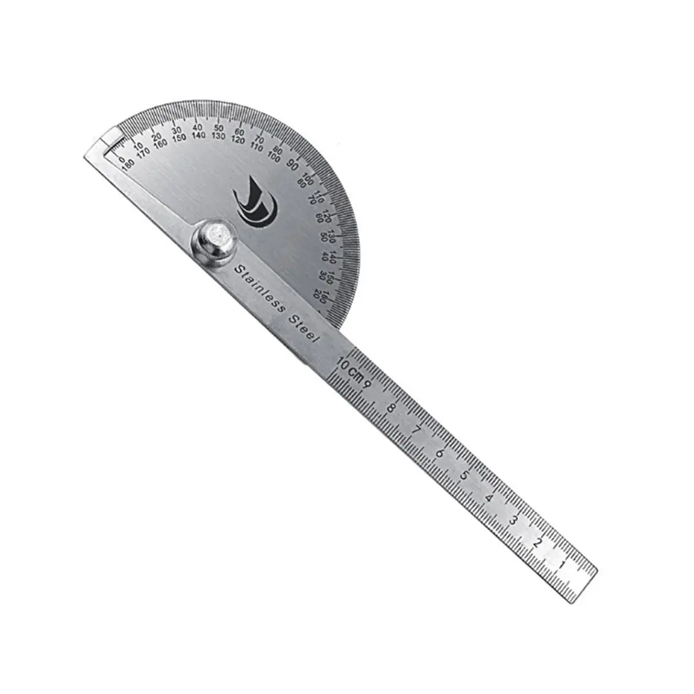 

0-10cm Stainless Steel Protractor 180 Degree Protractor Angle Finder Arm Rotary Measuring Ruler Angle Ruler Woodworking Tool