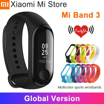 

Global Version Xiaomi Mi Band 3 Smart Wristband Fitness Bracelet Touch Screen OLED Message Heart Rate Time