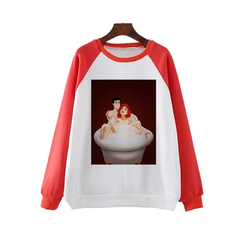 

Ariel Eric Oversized Hoodie Womens Long Sleeve Tops Pink Clothing Printing Sweatshirt Casual Fashion Pullovers O-Neck Clothes