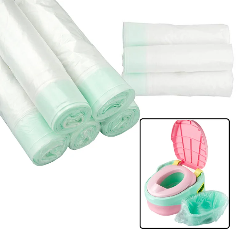 10pcs/Roll Universal Baby Potty Training Toilet Seat Bin Bags Travel