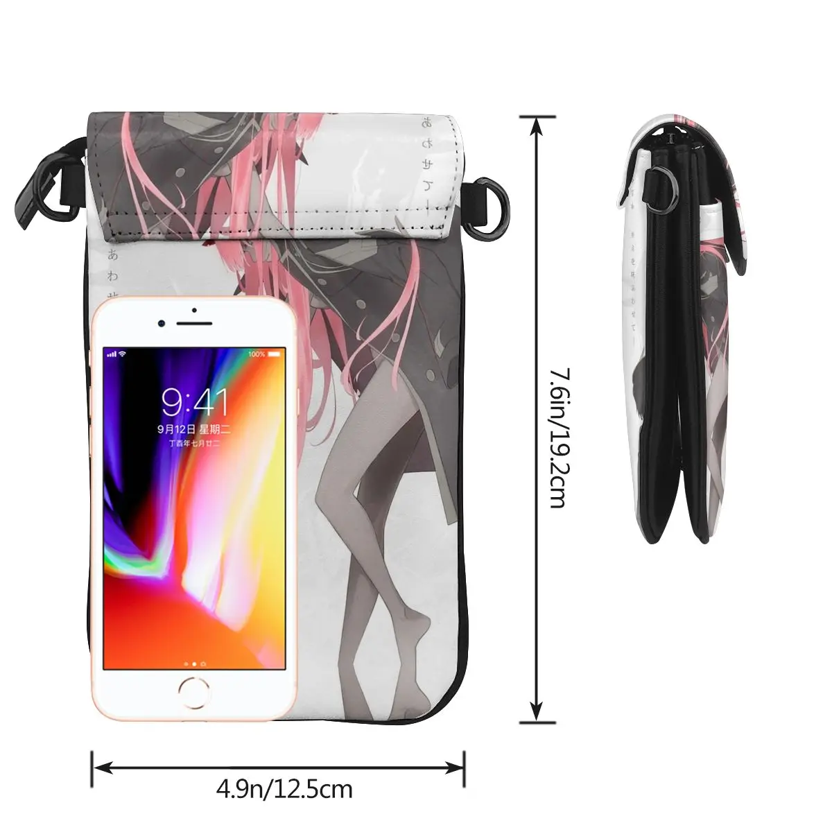 Сумка на плечо Darling In The Franxx, кожаная сумка Darling In The Franxx, женская сумка через плечо, уличная сумочка