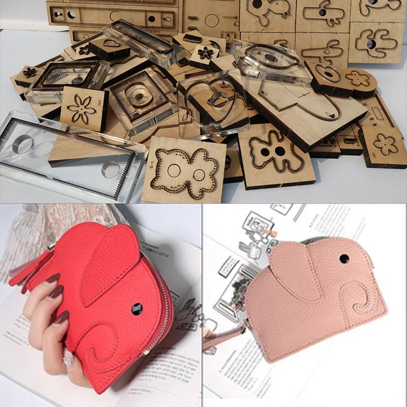 

Japanese steel knife mold hand leather small elephant card bag pocket wallet knife mold hand bag hand leather tool knife mold