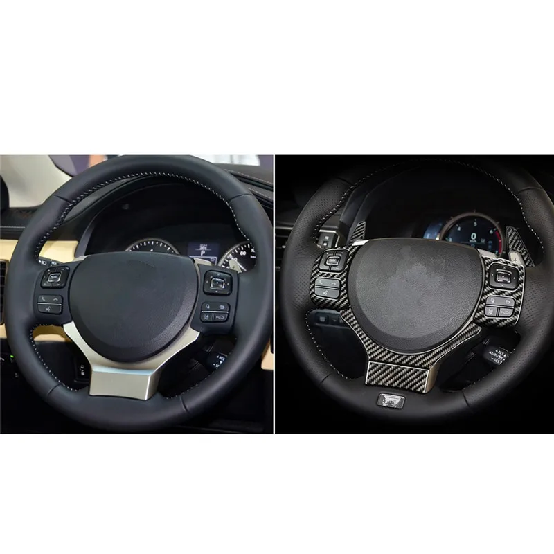 Автомобильные аксессуары для Lexus NX 200 200t 300 h, панель рулевого колеса, декоративные наклейки из углеродного волокна для внутренней отделки автомобиля, 3D патч