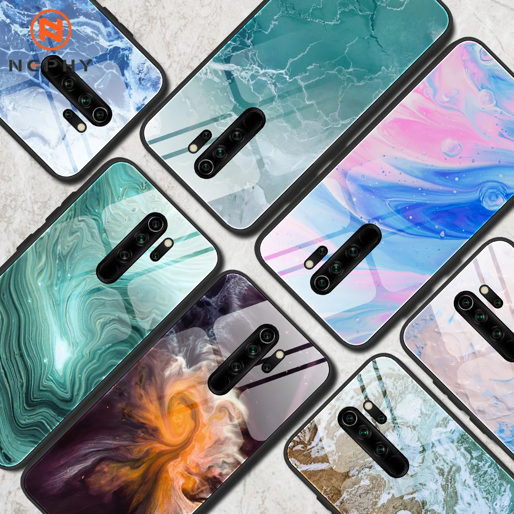 Luxury Tempered glass Case For Xiaomi Mi 9 SE 10 Pro 5G Redmi 8 8A Note 8T Mobile Phone Cover Colorful Bumper Back Casing | Мобильные