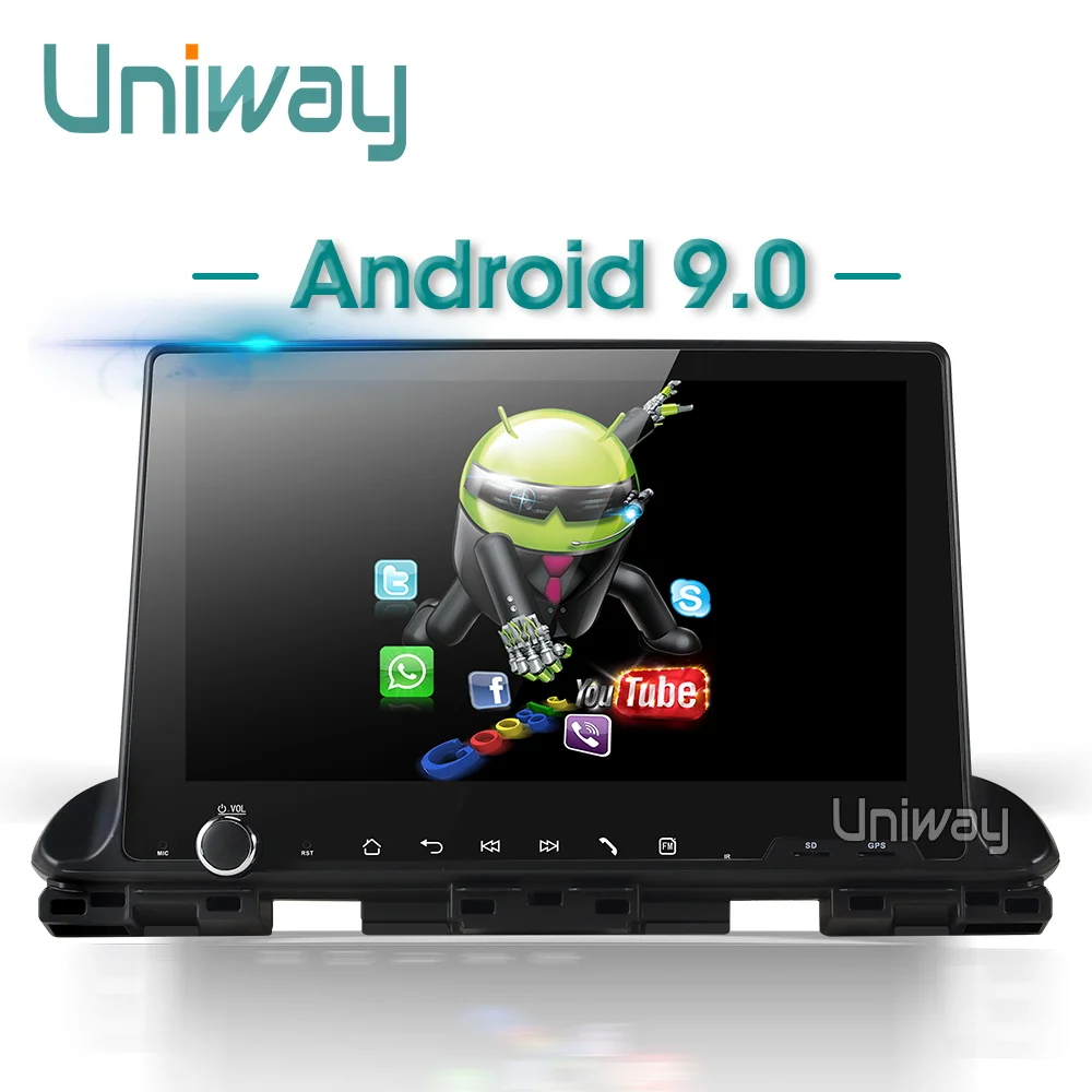 Uniway ASLT9071 android 9,0 автомобильный dvd для Kia CERATO K3 видео радио плеер gps навигация с рулевым колесом автомобиля стерео