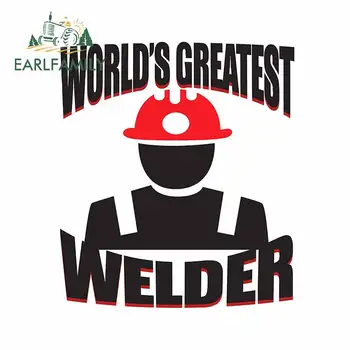 

EARLFAMILY 13cm x 11.2cm for Worlds Greatest Welder Decal Motorcycle Bumper Car Stickers Windshield Waterproof Laptop Graphics