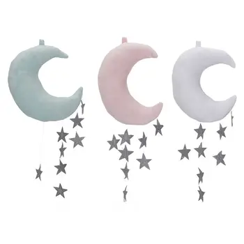 

Moon Stars Wall Ceiling Hanging Pendant Children Kids Room Decorations Ornament Rattle Toys