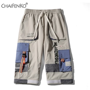 

CHAIFENKO Summer Fashion Men Shorts 2020 New Hot Motion Casual Pocket Tooling Shorts Hip Hop Streetwear Harajuku Shorts Mens