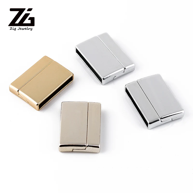 

ZG 20*20mm Strong Magnetic Clasps New Design Leather Bracelet Connection Gold Silver DIY Jewelry Findings Making