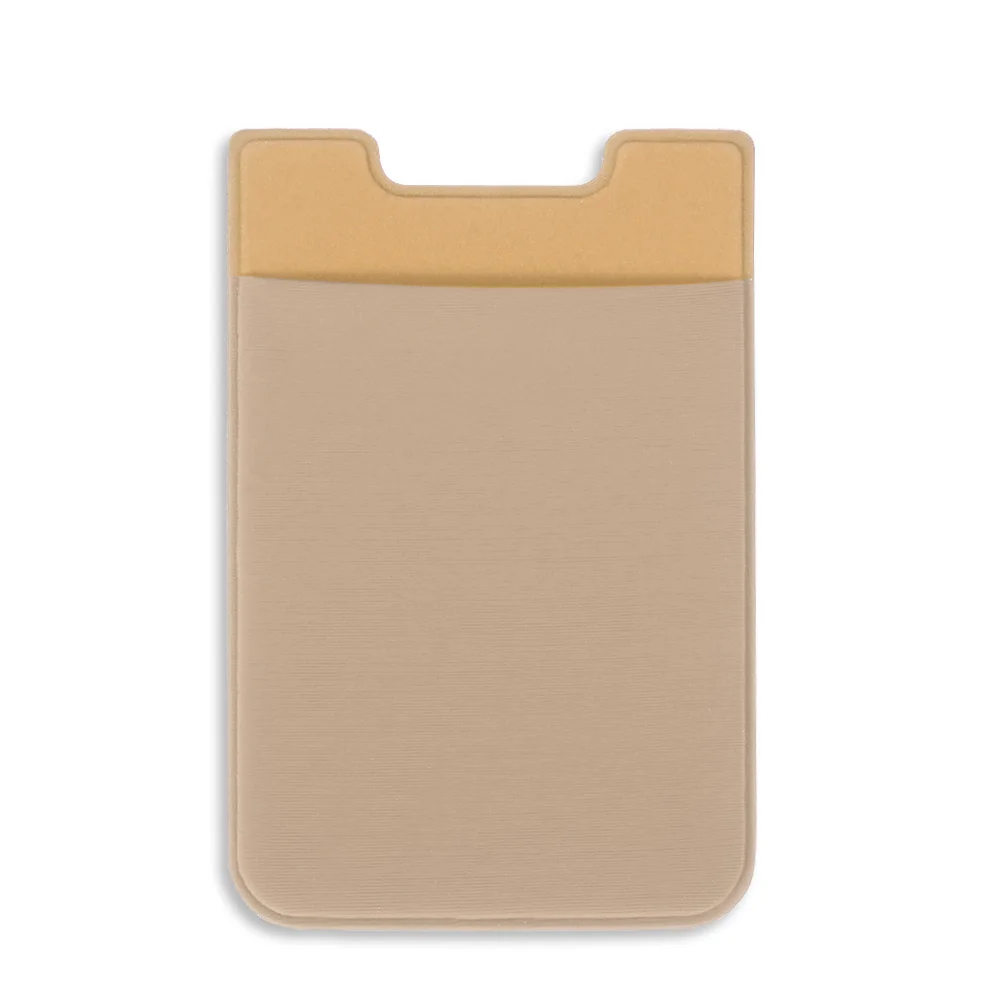 1 шт. лайкровый эластичный клейкий кошелек для мобильного телефона, держатель для карт, стикер, чехол, портативный карман для телефона apple - Цвет: Цвет: желтый