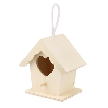 

Portable Wooden Bird House Creative Wall-mounted Mini Outdoor Bird Nest Birdhouse Wooden Box Bird House #BL3