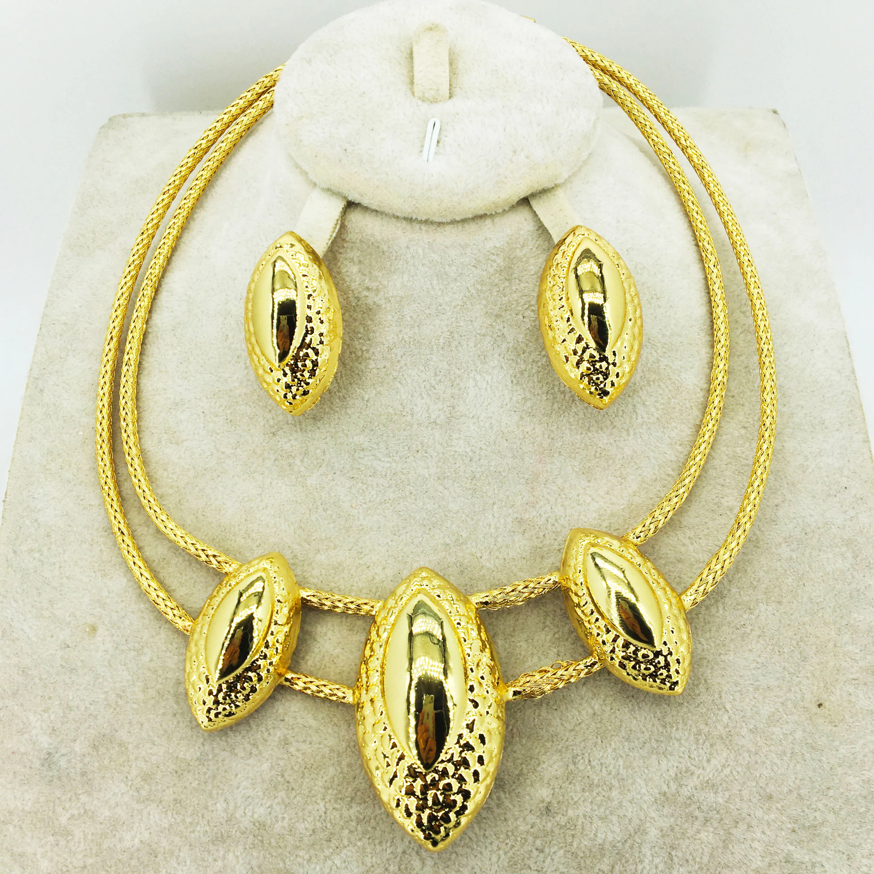 Bridal Gift Fashion High Quality African Jewelry Set Female Necklace