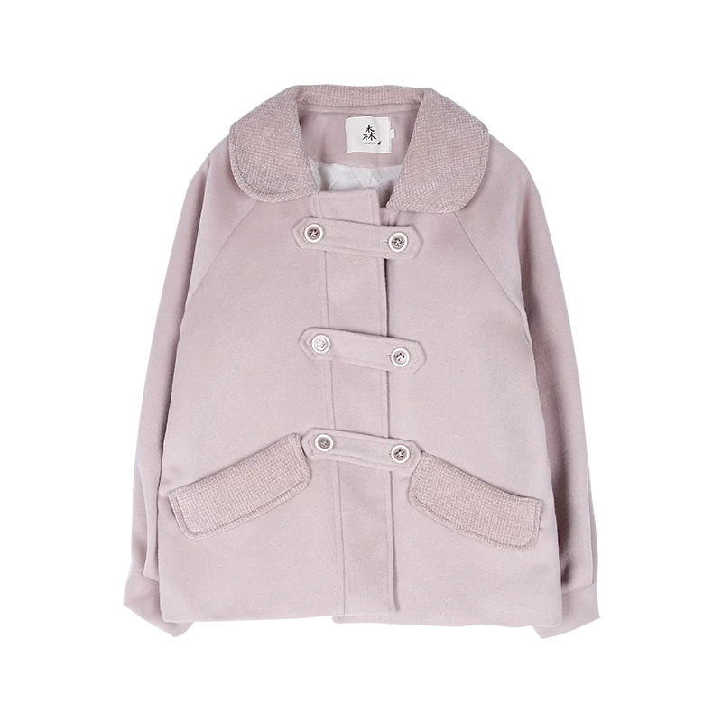 Новое Женское шерстяное пальто маленькая короткая верхняя одежда розовый синий 8863