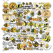 

10/30/50PC Inspirational Bee English Alphabet Graffiti Stickers Laptop Trolley Case PVC Waterproof Decoration Wholesale