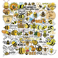 10/30/50PC Inspirant Abeille Alphabet Anglais Graffiti Autocollants Valise Trolley pour Ordinateur Portable Étanche EN PVC Décoration En Gros 