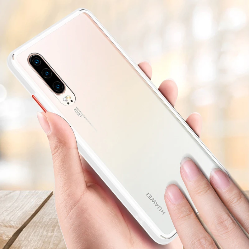 Contrast Color Case for Huawei P30 Pro Skin Feel Silicone Frosted Cover For Mate 30 Anti Fall Housing Shell |