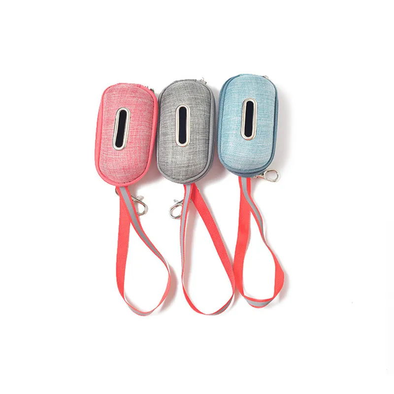 Dispensador portátil de bolsas para mascotas, caja de basura con cuerda para limpieza de residuos, accesorios para perros, para caca de perro o mascotas