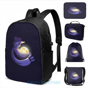 

Funny Graphic print Niko and the Sun USB Charge Backpack men School bags Women bag Travel laptop bag