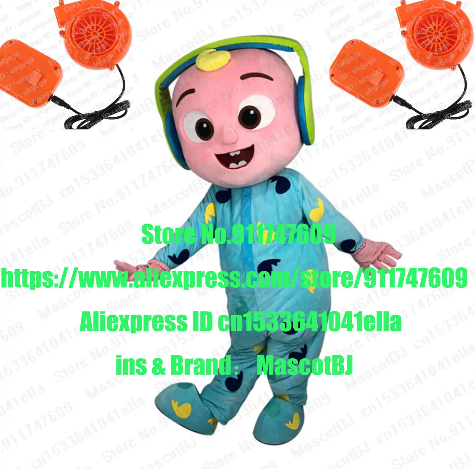 Cocomelon Free Fans Headset Baby Jj Mascot Costume Adult Cartoon Character Size Xxs S M L Xl Xxl 3xl 5xl Mascot Aliexpress