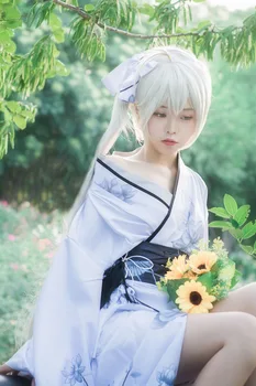 

Theme song Kasugano Sora White kimon Halloween cosplay costumes Stage girl character atmosphere props play apparel costume