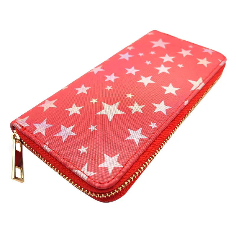 KANDRA New Star Pu Leather Wallet Clutch Purses Female Card Holder Coin Purse Zipper Phone Bag High Quality