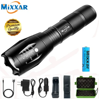 

ZK20 Dropshipping Q250 TL360 LED Rechargeable Flashlight linterna torch 18650 Battery Zoomable Bicycle Light Camping Powerful