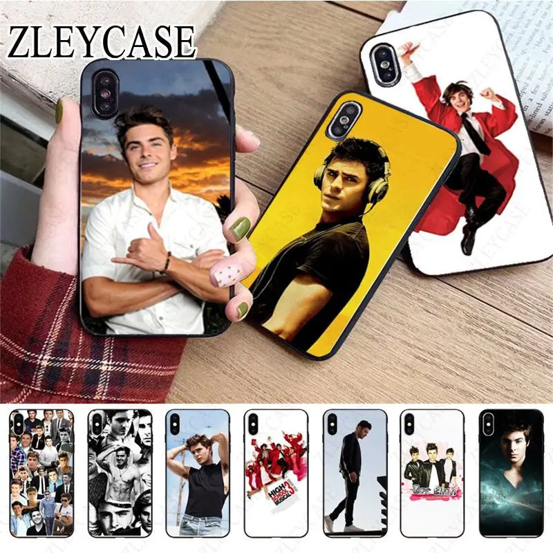 Мягкий силиконовый черный чехол для телефона Zac Efron из ТПУ iphone x xs 12pro max 5s 6S plus 7 8plus SE
