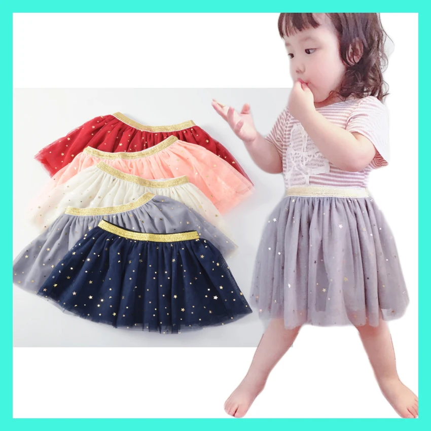 2019 мода малыш Дети девочки принцесса Звезды блестки Танцевальный балет Юбки