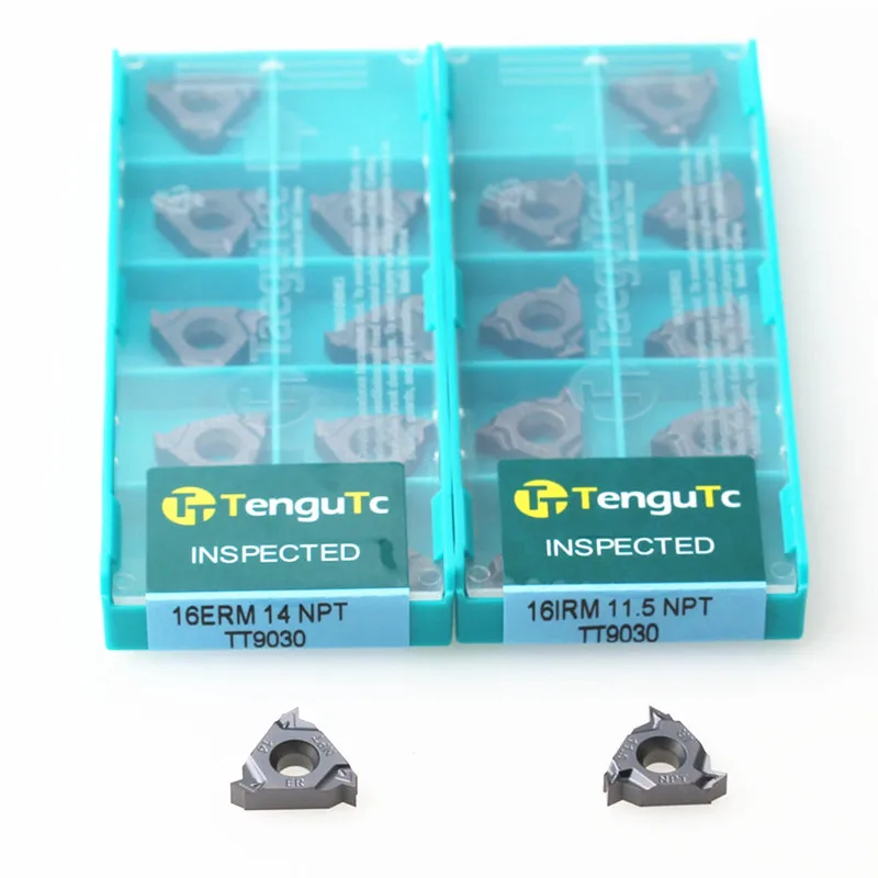 Лезвие для резки резьбы 10 шт. 16ERM 16IRM 11 5 14 18 27 NPT TT9030 16IR 16ER карбидная вставка
