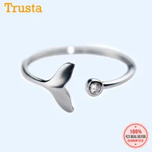 Trusta 2018 novo 100% 925 prata esterlina moda feminina sereia cauda anéis tamanho 5 6 7 maravilhoso presente para meninas crianças da senhora ds556(China)