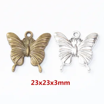

30 pieces of retro metal zinc alloy Butterfly Pendant for DIY handmade jewelry necklace making 8156