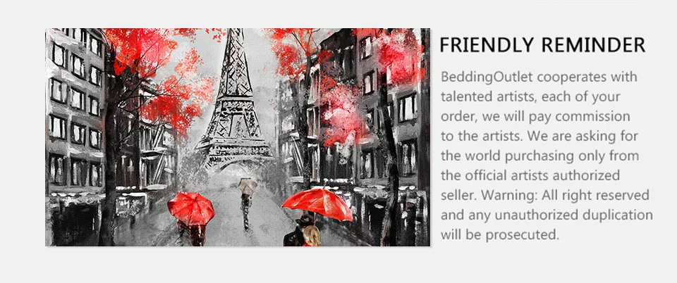 Постельные принадлежности Outlet Франция Париж башня постельные принадлежности картина маслом покрывало современное искусство Романтический Комплект постельного белья красный клен пейзаж покрывала