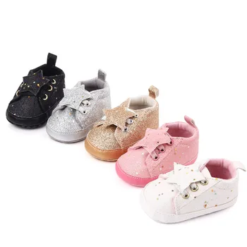 

Spring autumn new sequins stars baby princess shoes baby shoes soft bottom non-slip toddler shoes Baby First Walkers