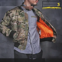 Emersongear Мужская термокуртка MA1 стильная теплая уличная Camoflage SoftShell водонепроницаемая ветрозащитная куртка повседневная тактическая куртка