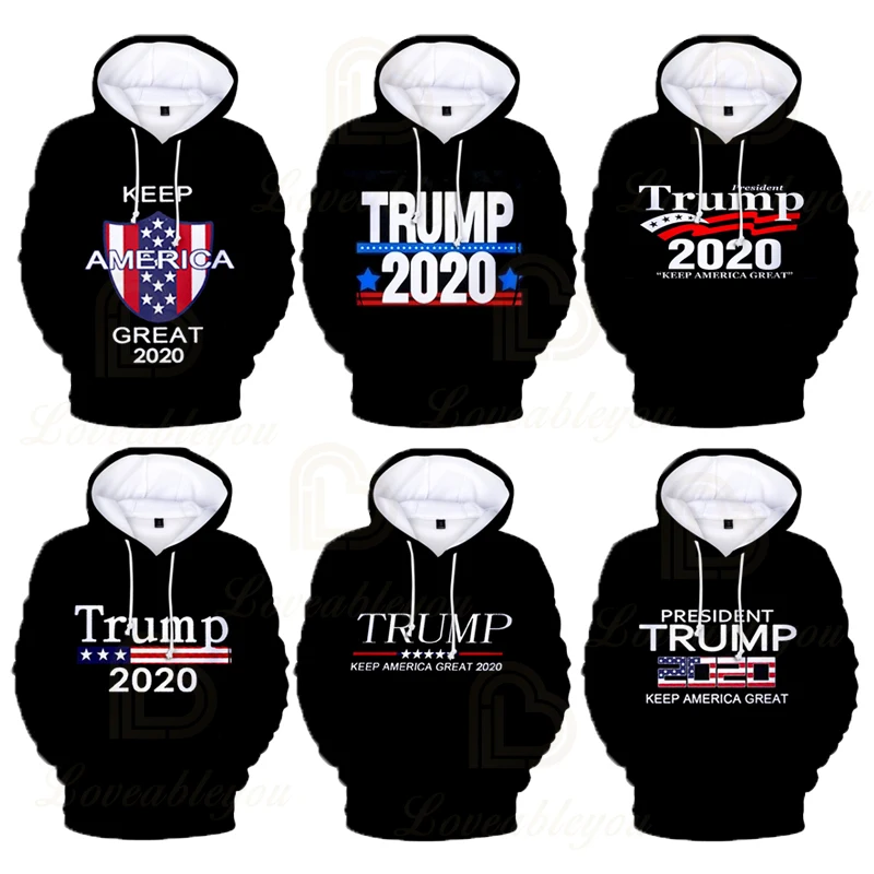 

New 3D Presidential Campaign Harajuku Hoodies Sweatshirt High Quality Fashion Casual New Trend Casual Streetwear Children Adult